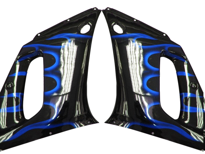 Verkleidungen 1998-2002 Yamaha YZF-R6 Black &amp; Blue Flame R6 Racing Generic