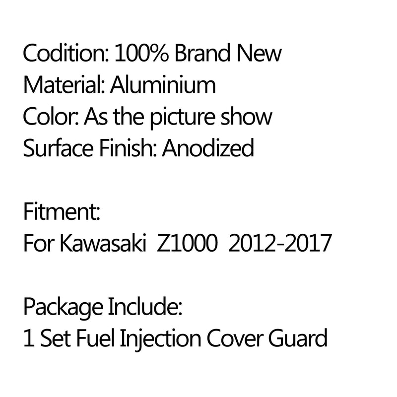 Película protetora da tampa do injetor de combustível para Kawasaki Z1000 2012-2017 Genérico