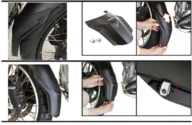 Front Fender Extender Kotflügelabdeckung für R1200GS LC 2013+ R1200GSA LC 2014+ Generic