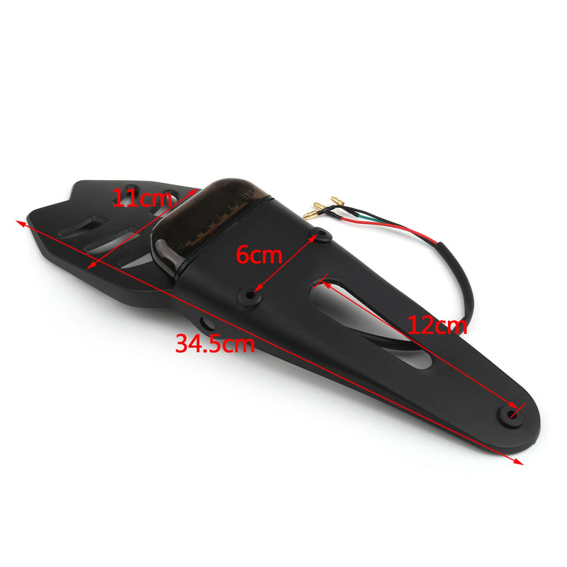 Motocicleta Dirt Endure Bike LED Fender Tail Freio Traseiro Vire Placa de Carro Luz Genérica