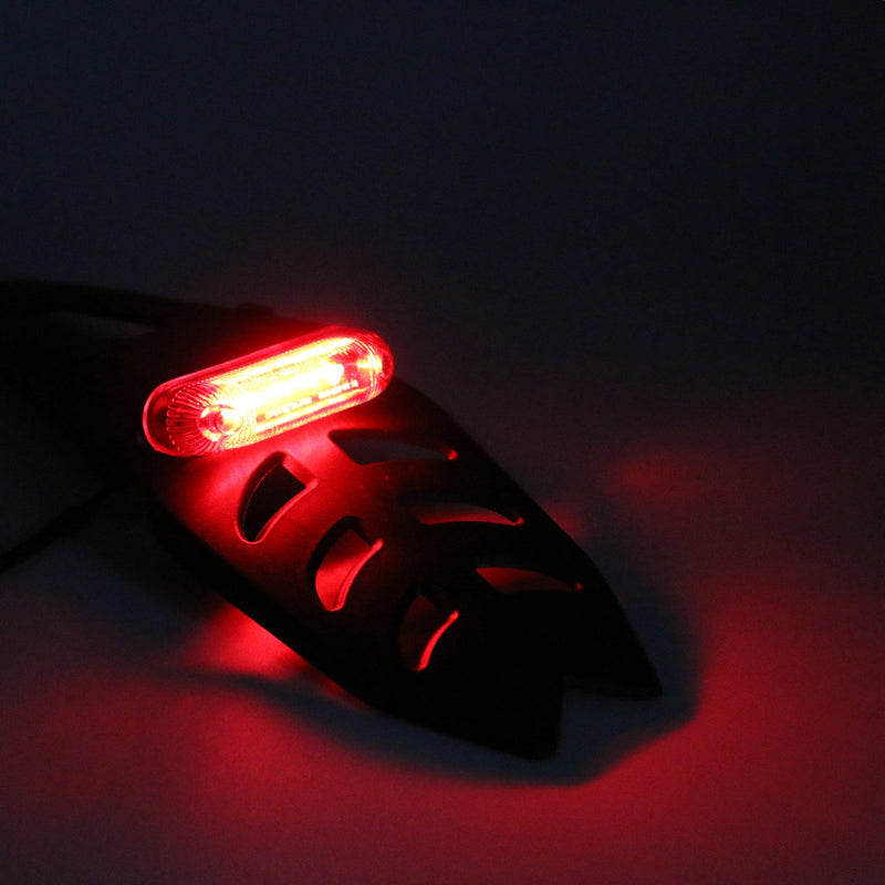 Motocicleta Dirt Endure Bike LED Fender Tail Freio Traseiro Vire Placa de Carro Luz Genérica