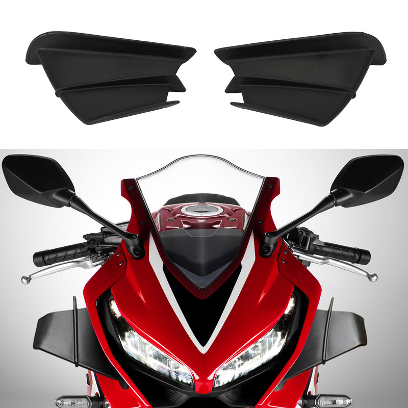 Black Side Winglet Wing Fin Spoiler Fairing Cover for Honda Cbr650R Cbr500R Cb1000R Generisk