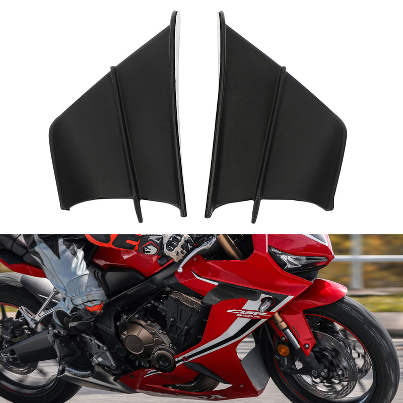 Black Side Winglet Wing Fin Spoiler Fairing Cover for Honda Cbr650R Cbr500R Cb1000R Generisk