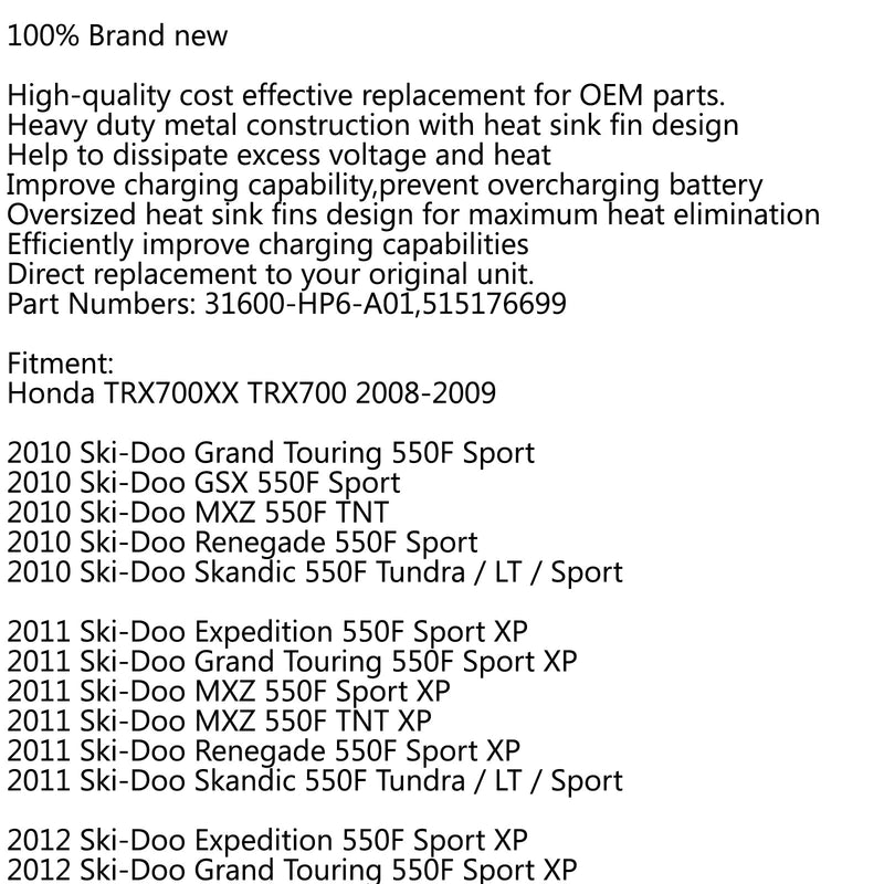 Electrosport Industries Regler/Gleichrichter für Honda TRX700XX TRX700 2008–2009 generisch