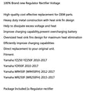 Regulador retificador para Yamaha YZ250 YZ250F YZ450F 10-17 WR450F 12-17 WR250F Genérico