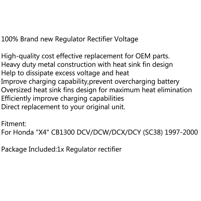 Rectificador regulador de voltaje para Honda X4 CB1300 SC38 1997-2003 31600-MAZ-003