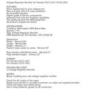 Nuevo rectificador regulador de voltaje para Yamaha YS125 2017 FZ150 2016 2GS-H1960-00