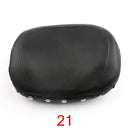 Universal Backrest Cushion Pad for Honda Kawasaki Suzuki Touring Yamaha Black