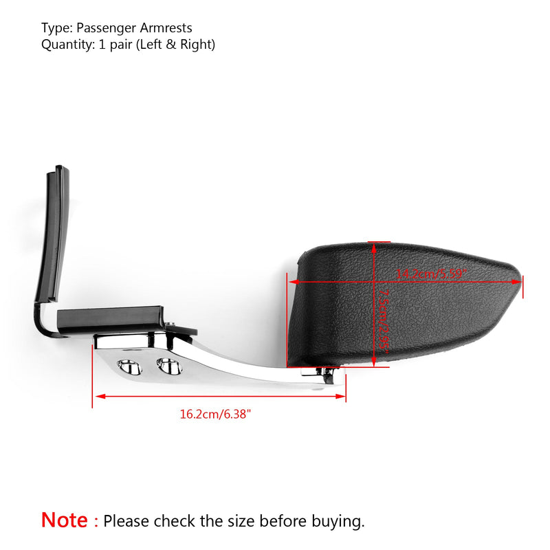 Stealth Passenger Armlener for Touring Electra Glide Road King 1997-2013 Generisk