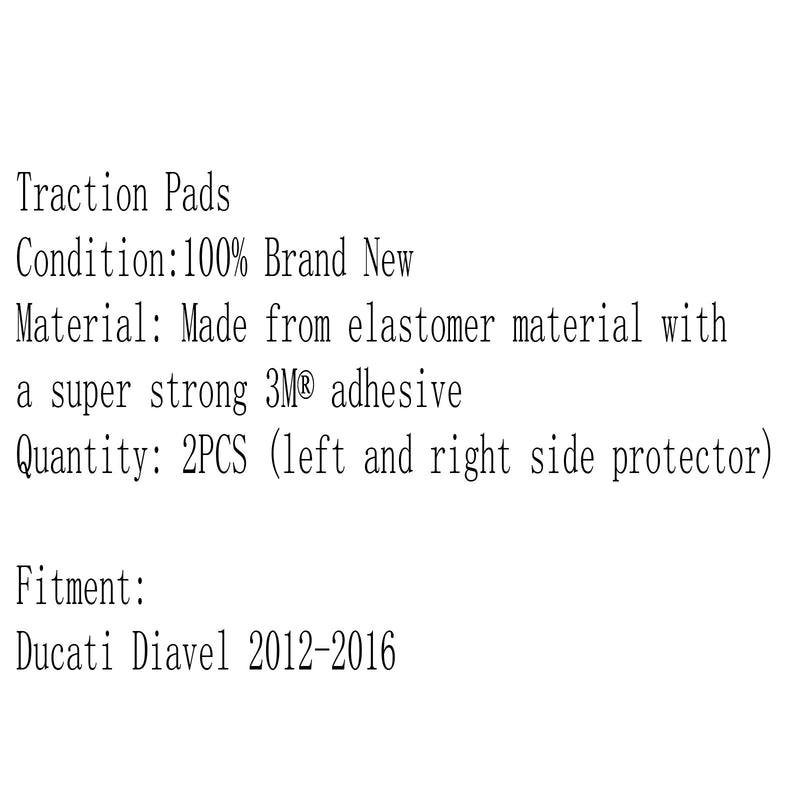 Podkładki trakcyjne zbiornika Boczne nakolanniki gazowe 3M dla Ducati Diavel 2012-2016 Generic