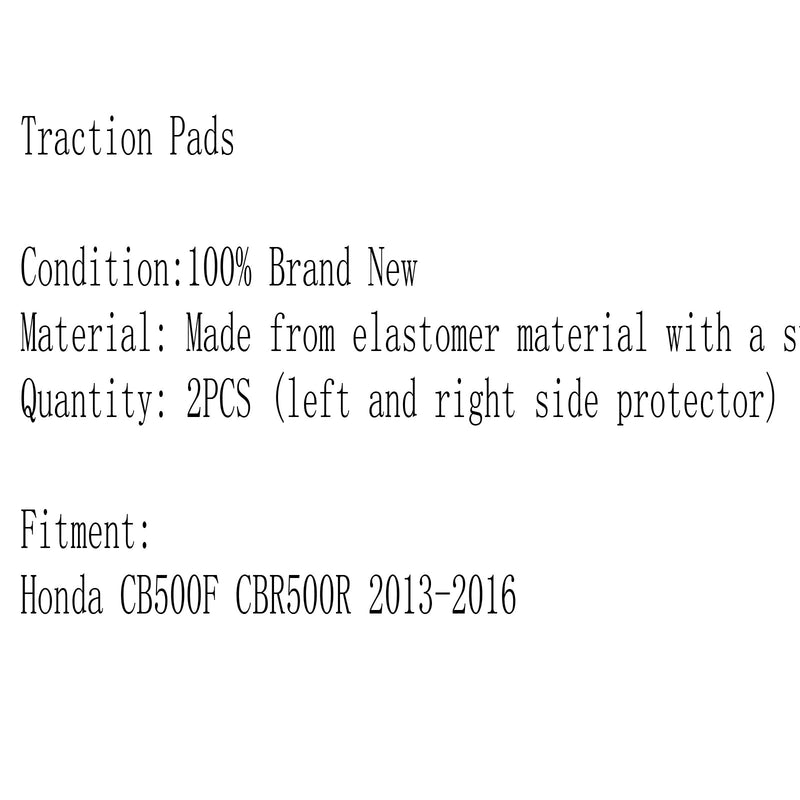 Säiliön vetolohkon puolen kaasupolvisuojat 3M Honda CB500F CBR500R 2013-2016