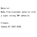 Armor Traction Block Side Gas Knee Grip Guard 3M para Yamaha R1 2007-2008 Negro