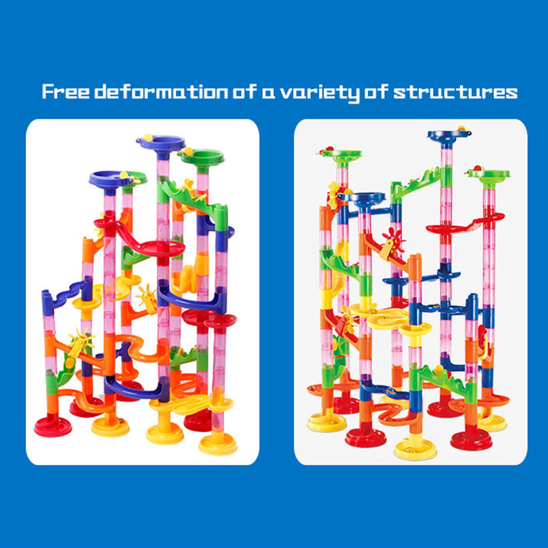 Juego de carreras de canicas para niños, 105 Uds., bloques de construcción de ferrocarril, pista de construcción, juguete genérico