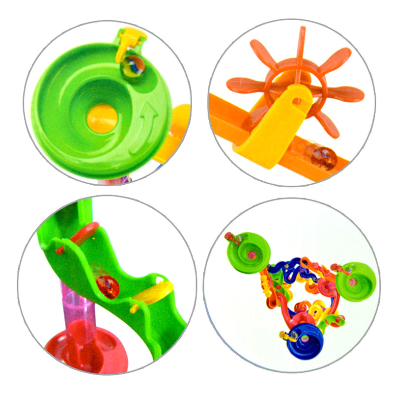 105 sztuk zestaw wyścigowy dla dzieci Marble Run klocki kolejowe budowa toru zabawka Generic