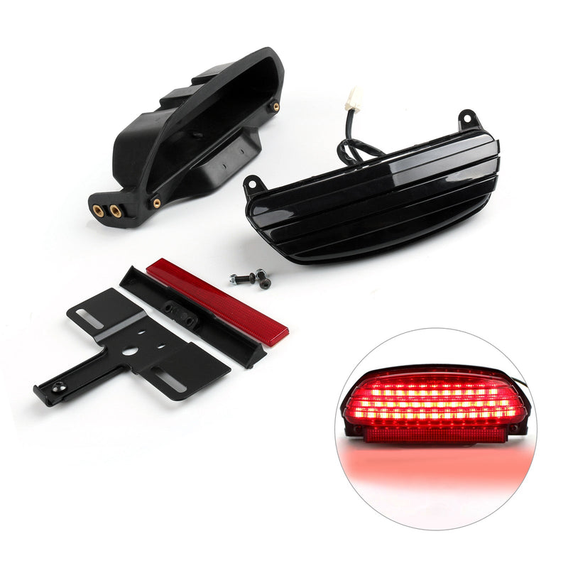 Luz traseira LED Tri-Bar Fender + suporte para Harley Softail FXST FXSTB FXSTC genérico