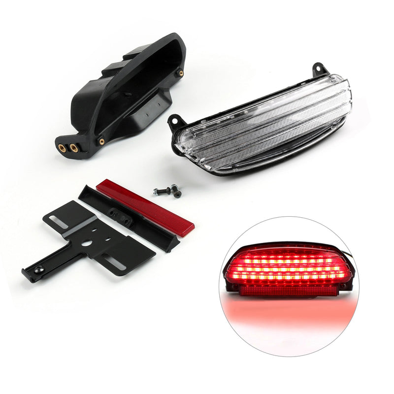 Luz traseira LED Tri-Bar Fender + suporte para Harley Softail FXST FXSTB FXSTC genérico