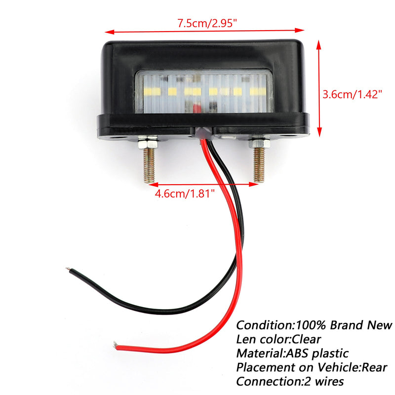 Mini luces traseras LED para motocicleta, matrícula trasera, luz de matrícula de freno