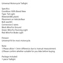 1x Bremslicht Rücklicht LED für Universal Motorrad Bobber ATV Dirt Bike Generic