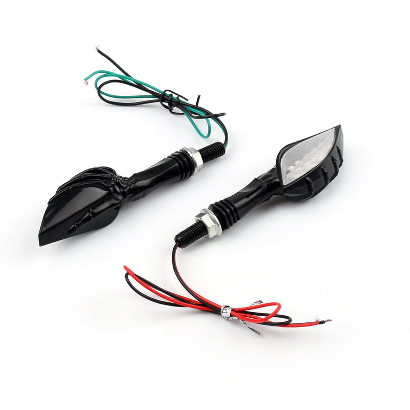 Universal Black Skelett Hand LED Blinkers Blinker Indicator 3 Color Generic