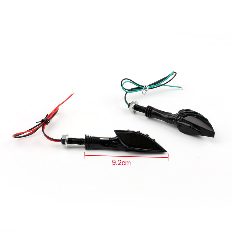 Universal Black Skelett Hand LED Blinkers Blinker Indicator 3 Color Generic