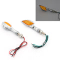 Universal Motorcycle Chrome Skeleton Hand LED Turn Signals Blinker Indicator Cle