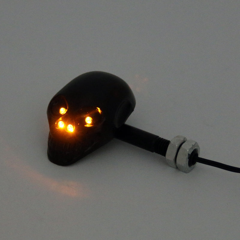 Motorrad Totenkopf Blinker Blinker 12V LED Gelblicht Lampe Generisch