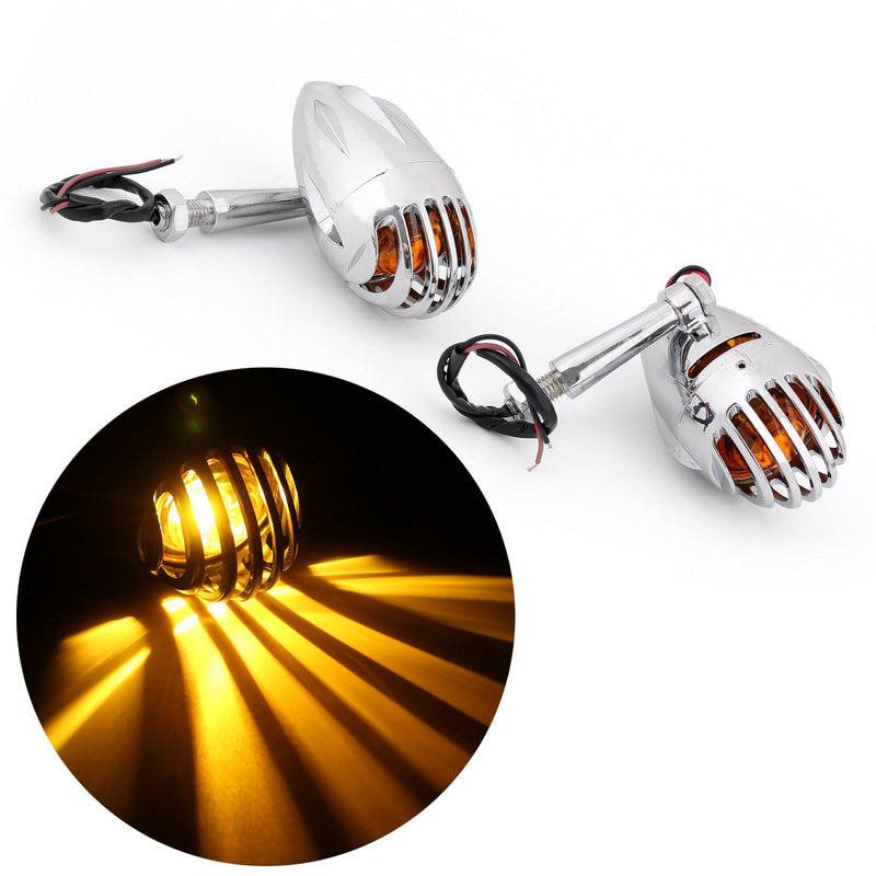 2 stücke Motorrad Blinker Grill Kugel Bernstein Kontrollleuchten Lampe Generisch