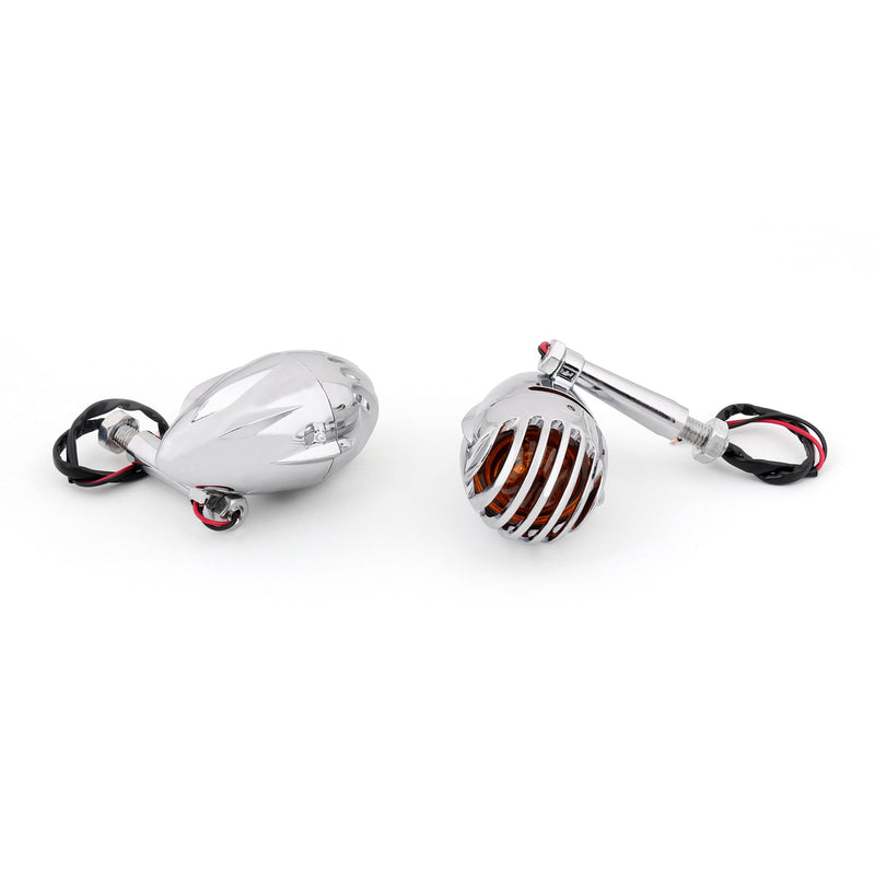 2 stücke Motorrad Blinker Grill Kugel Bernstein Kontrollleuchten Lampe Generisch