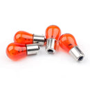 4pcs tampa da lente do sinal de mudança + lâmpadas para Harley XL 883 48 Sportster genérico