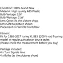 4pcs tampa da lente do sinal de mudança + lâmpadas para Harley XL 883 48 Sportster genérico