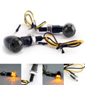 2 x Universal Metal LED Mini Bullet Indicators med sfärisk lins