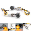 2 x Universal Metal LED Mini Bullet Indicators med sfärisk lins