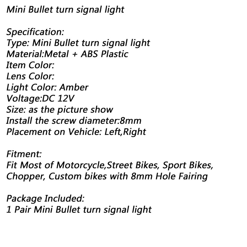 2 x Universal-Metall-LED-Mini-Kugel-Blinker mit sphärischem Objektiv