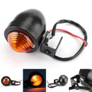 Mini luz de señal de giro negra Universal, bombilla de bola para motocicleta vintage