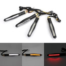 4x sequenziell fließende LED-Motorrad-Blinker-Anzeigeleuchten DRL-Bremsleuchte