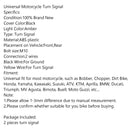 2x M10 sequentiell fließende LED-Motorrad-Blinker-Kontrollleuchten Lampe gelb generisch