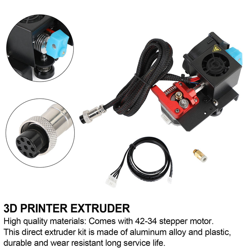 3D-skrivare MK8 Direct Drive Pulley Turbo Fan Extruder för CR-10 Ender3 12V/24V