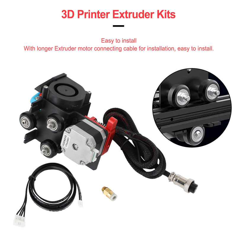 3D-skrivare MK8 Direct Drive Pulley Turbo Fan Extruder för CR-10 Ender3 12V/24V