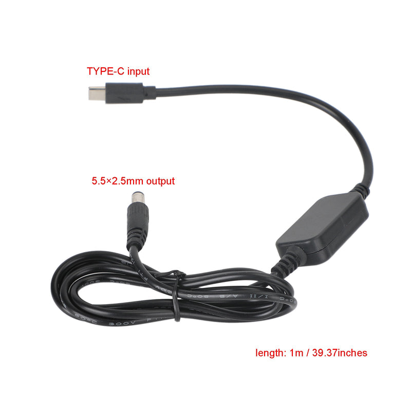 USB till 9/12/15V voltadapter 5,5 mm*2,5 mm 1m 39,37 tum PD-laddningskabel