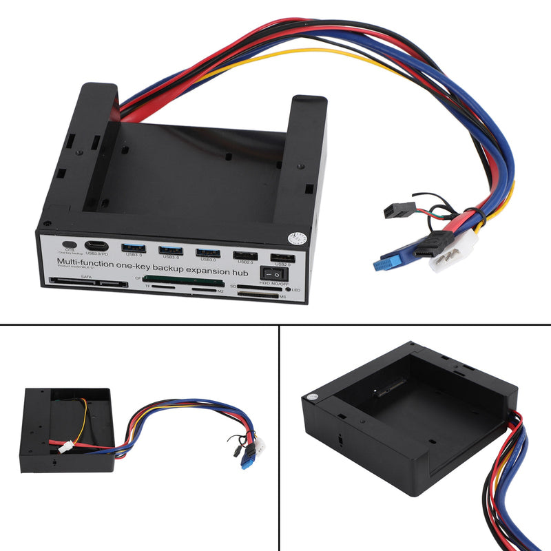 USB3.0 5-i-1 kortläsare Multifunktionell 5,25-tums frontexpansionshubb