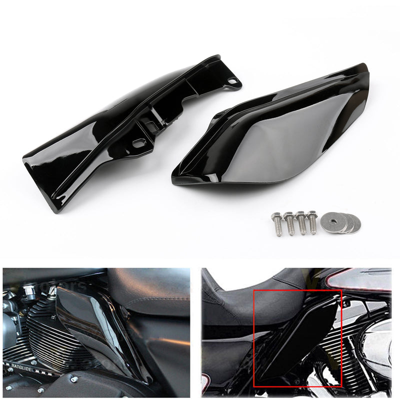 Mid-Frame Air Heat Deflector Trim Accents Shield Harley Touring Street Glide, 2 väriä geneerinen