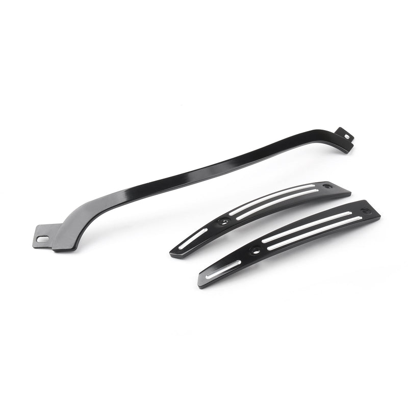 Dobbel lys glidestrip frontrutekappe for Harley Road Glide (2014-2017), svart