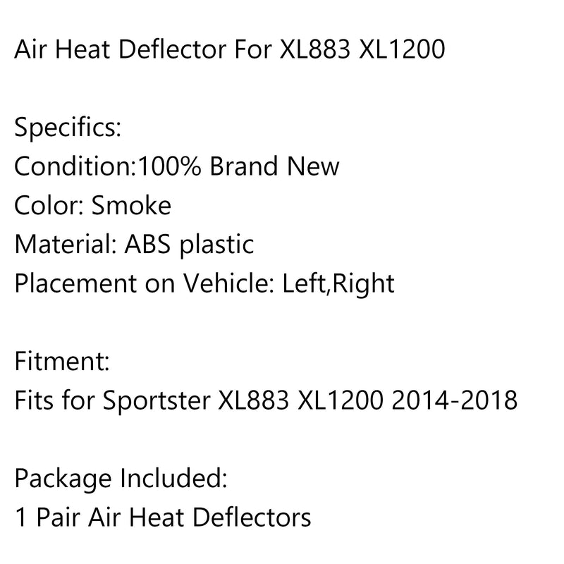 Escudo de detalles de ajuste del deflector de calor de aire de marco medio para Sportster 14-18 XL 883 1200 genérico