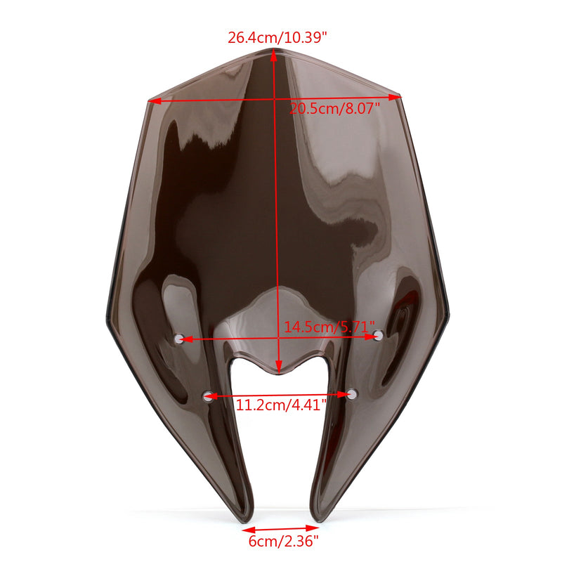 Frontrute frontrute dobbel boble for Kawasaki Z800 (2013-2014) 5 farger generisk