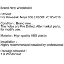 Windschutzscheibe Windschutz Double Bubble für Kawasaki Ninja 650 EX650F (12-16) 7 Farbe generisch