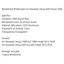 ABS Windschutzscheibe Windschutzscheibe für Kawasaki 2015-18 Versys 650 1000 KLE650 KLZ1000 Generic