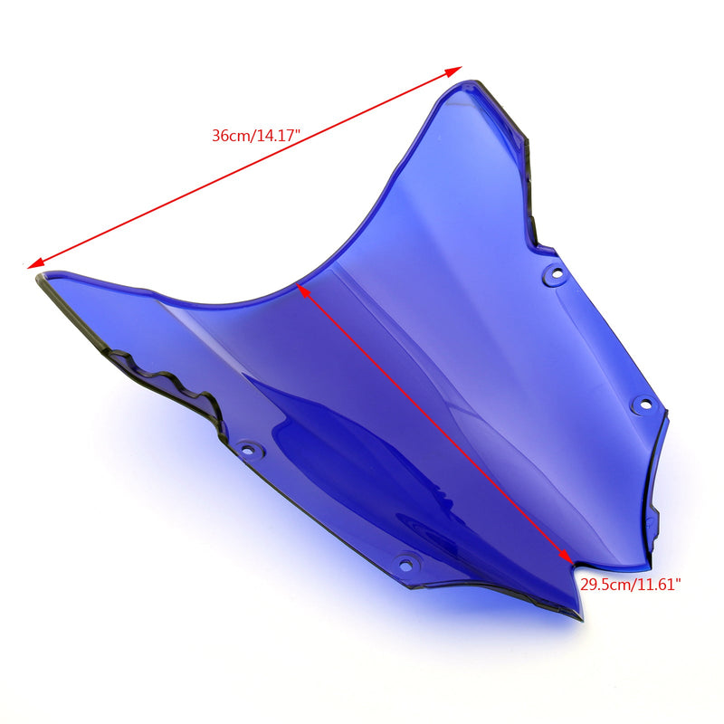 Podwójna bańka przedniej szyby do Yamaha YZF R6 600 (2008-2015) 7 kolorów Generic