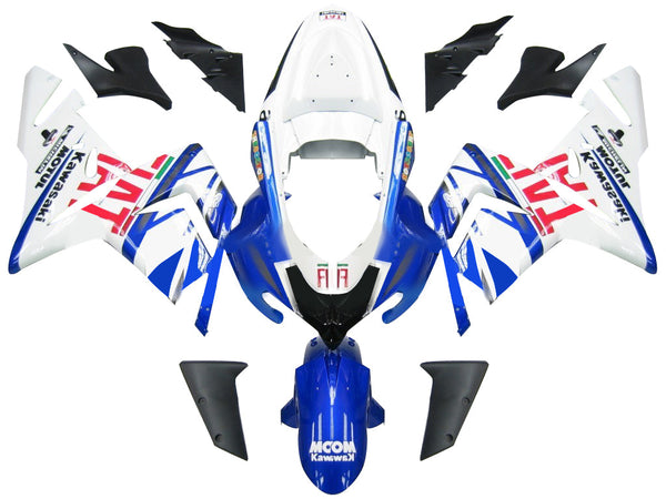 Fairings 2004-2005 Kawasaki ZX 10R Blå Hvit FIAT Racing Generisk