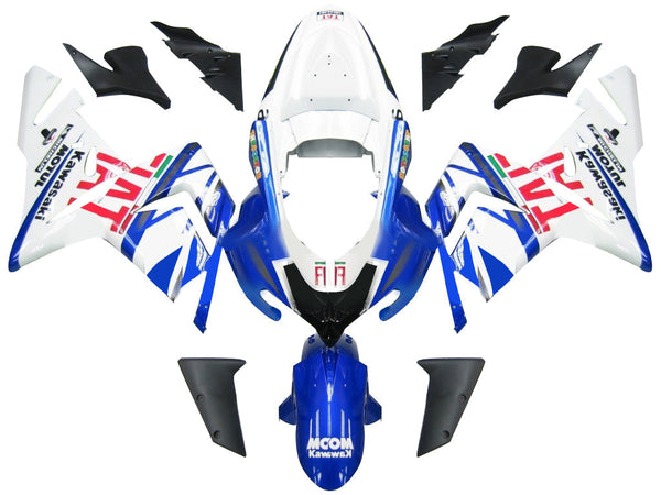 Fairings 2004-2005 Kawasaki ZX 10R Blå Hvit FIAT Generisk