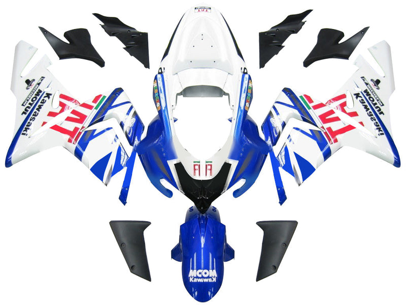 Fairings 2004-2005 Kawasaki ZX 10R Blå Hvit FIAT Generisk